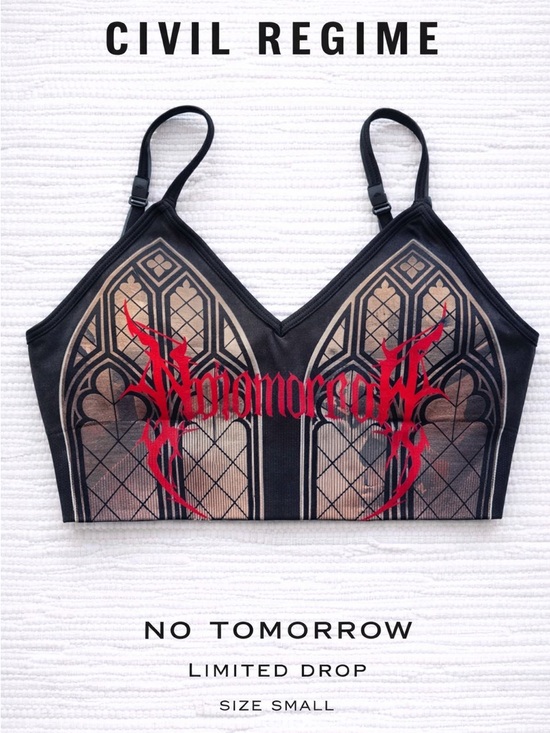 Civil Regime Other - Civil Regime No Tomorrow Limited Drop Sports Bra Women’s S Gothic Stained Glass